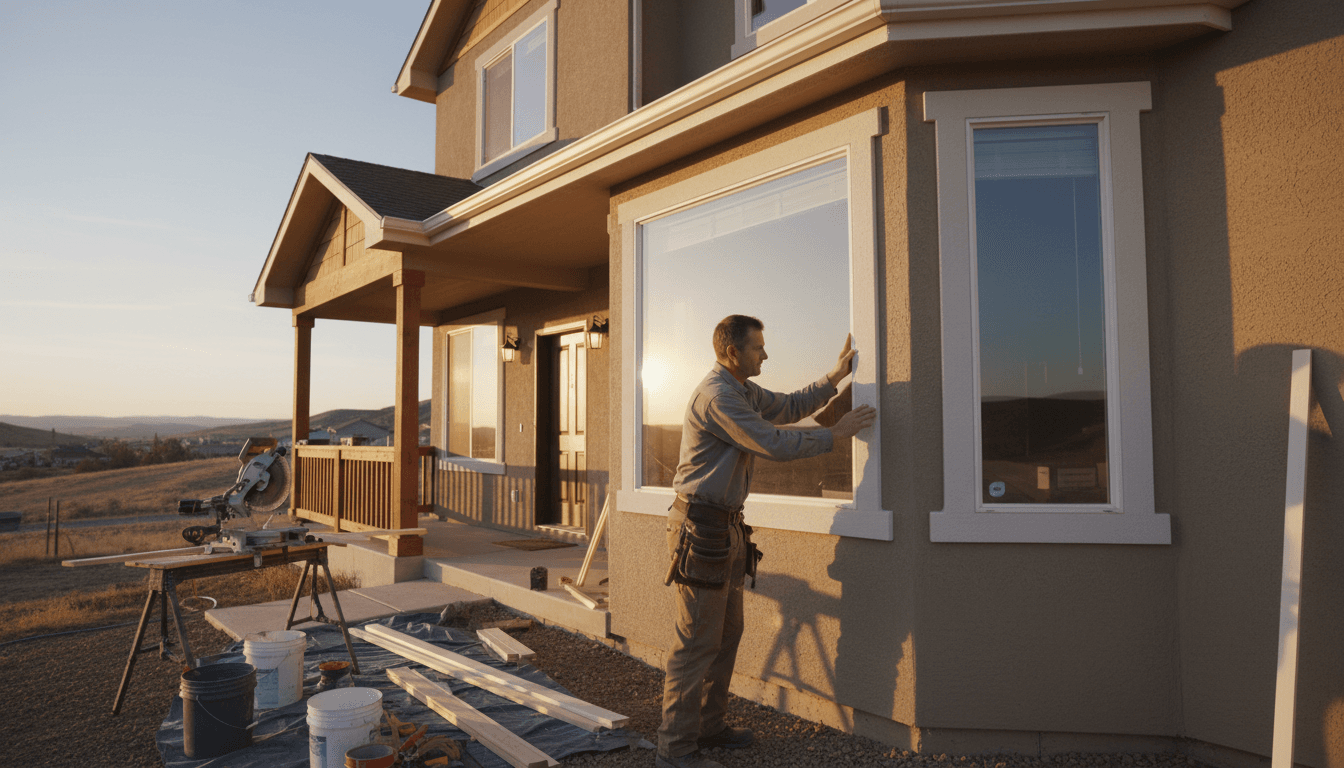 Exterior trim installation detail showing quality craftsmanship on a Fillmore home