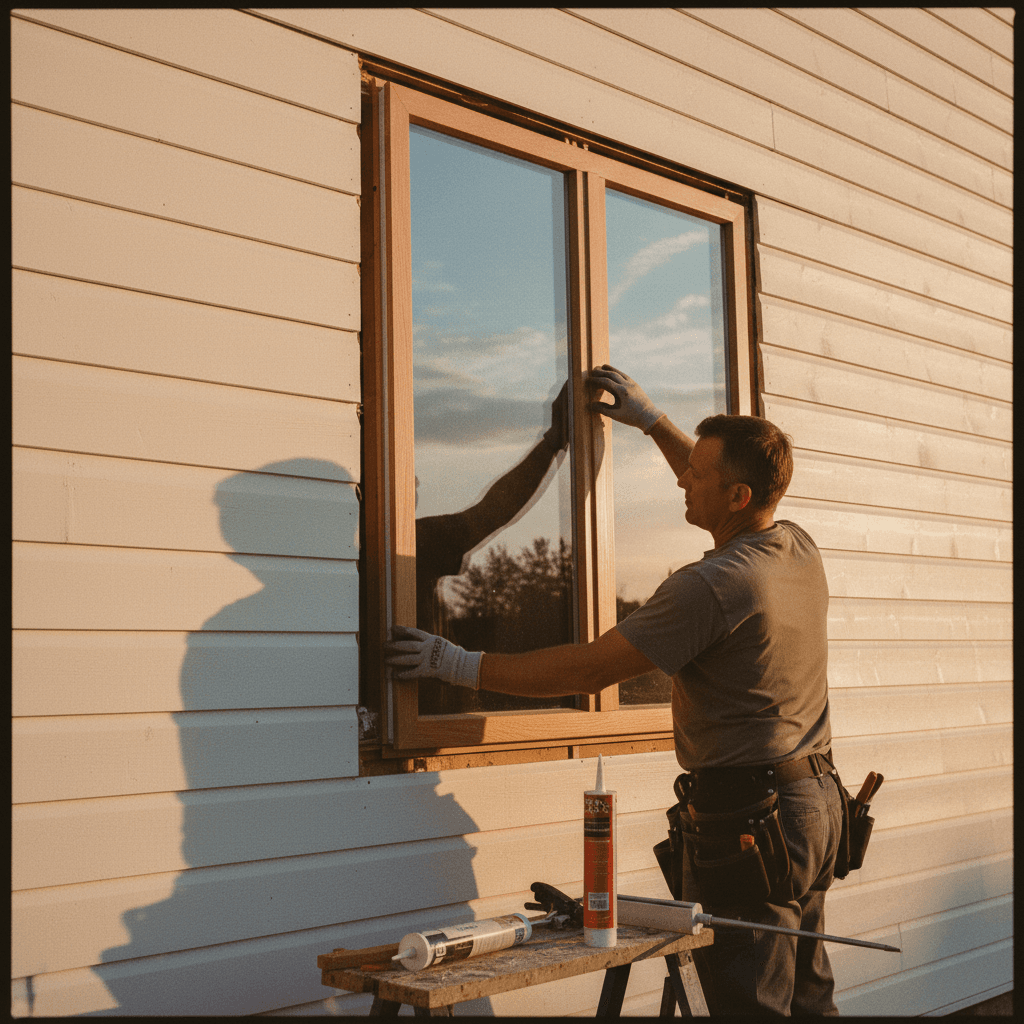 Window installation with proper sealing and framing